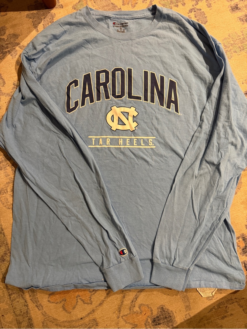 Champion Carolina Tar Heels Light Blue Long Sleeve Tee